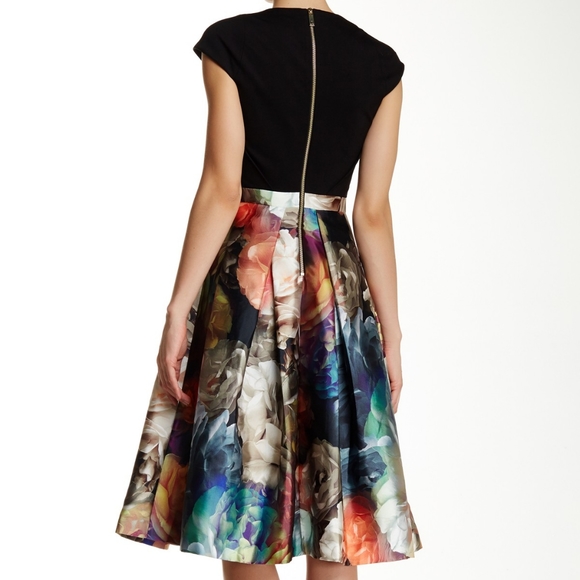 Ted Baker Floral Fit and Flare Dress Size 3 - Picture 4 of 9